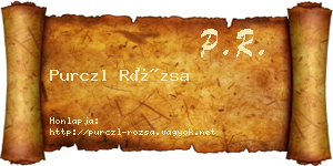 Purczl Rózsa névjegykártya