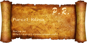 Purczl Rózsa névjegykártya
