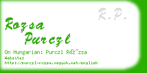 rozsa purczl business card